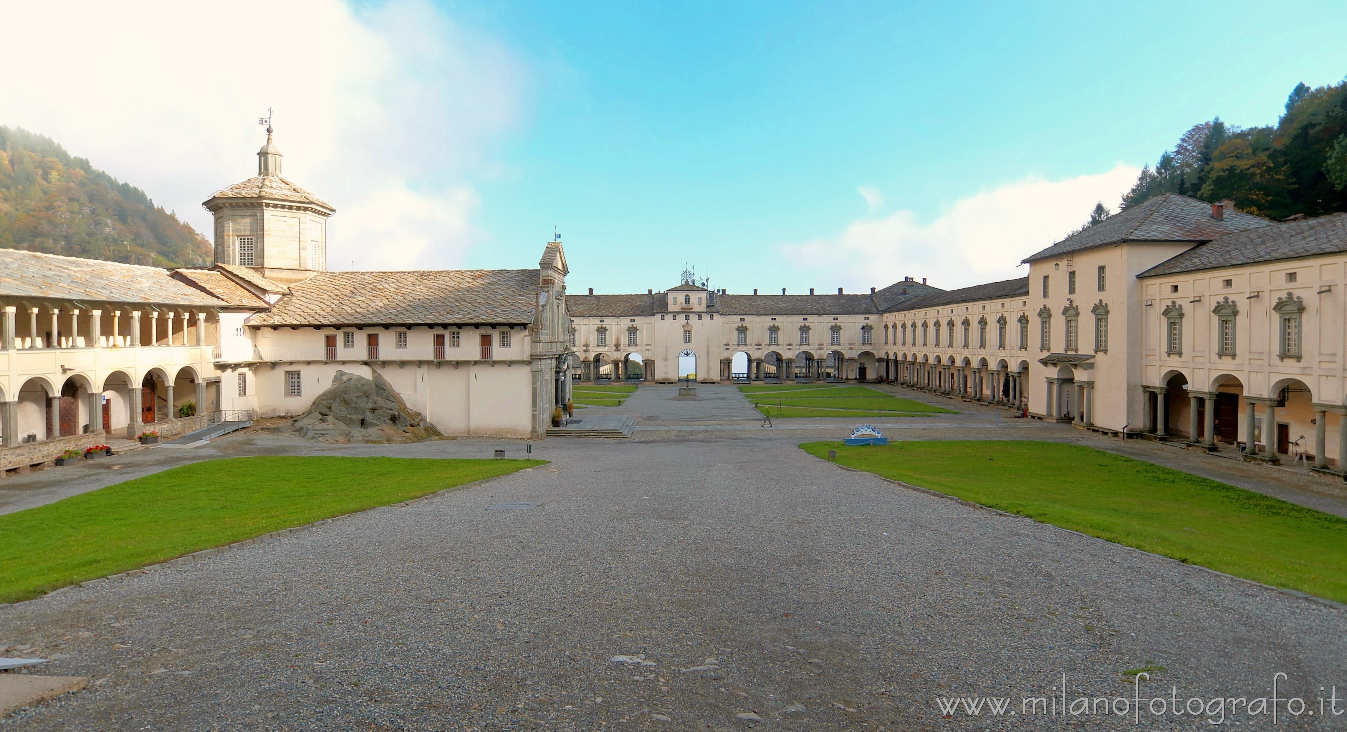 Biella (Italy) - Upper courtyard of the Sanctuary of Oropa